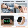 2025 New 1.85-inch Women's Smartwatch with Answer/Make Calls/120+Sports Modes/Two watch straps, IP68 Waterproof Fitness Tracker Fits for Android Iphone Devices（Gold Milan Steel Belt）