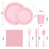 Exquisite 350 Piece Easter Plastic Disposable Party Plates & Dinnerware Combo Set
