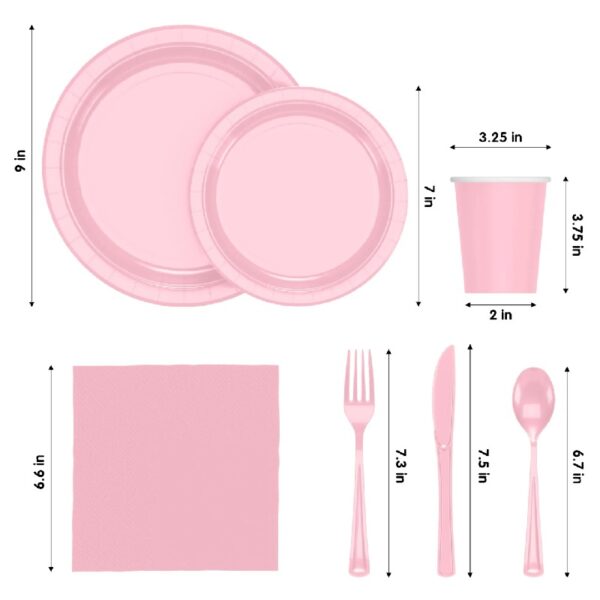 Exquisite 350 Piece Easter Plastic Disposable Party Plates & Dinnerware Combo Set
