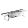 Stainless Steel Portable BBQ Grill,Outdoor Cooking Equipment,Compact Foldable Barbecue Grill for Camping,Picnics,Backyard,for 3-6 People,Lightweight and Durable,Insulated Handles