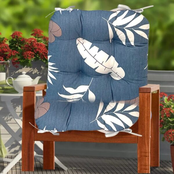 Outdoor Patio Cushion, Rocking Chair Cushion Set, Tufted Pads, Set of Upper and Lower with Ties Pack of 2 (2 Sets) - Back 21