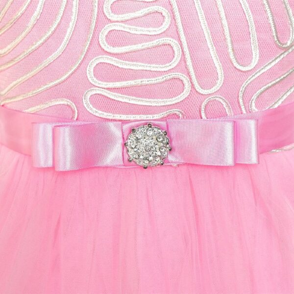 Flower Girls Dress Blue Belted Wedding Party Bridesmaid 12