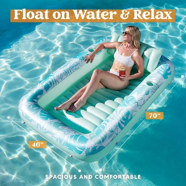 Inflatable Tanning Pool Lounger Float, 70