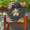 Outdoor Patio Cushion, Rocking Chair Cushion Set, Tufted Pads, Set of Upper and Lower with Ties Pack of 2 (2 Sets) - Back 21