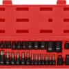 32-Piece Torx Bit Socket and Female External Socket Set, 14 Star Bits (T8- T70) and 13 Female E-Torx Sockets (E4-E24), Include 5 Impact Socket Adapter