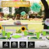 Exquisite 350 Piece Easter Plastic Disposable Party Plates & Dinnerware Combo Set