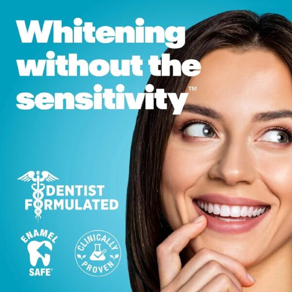 Enamel-Safe & Peroxide-Free Teeth Whitening Strips, Dentist Formulated, 14-Pack