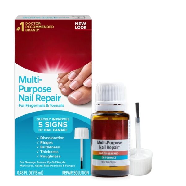 Multi-Purpose Nail Repair, Nail Solution for Discolored and Damaged Nails, 0.43 oz