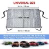 Front+Rear Car Snow Cover Windshield with Magnetic Edge, Winter Windscreen Cover Ice, Frost Snow and Wiper Protector for Car SUVs Vans Trucks and Sedan Stop Scraping