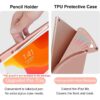 Keyboard Case for iPad 9th/8th/7th Gen 10.2 inch, iPad Air 3rd, Pro 10.5 - Colorful Backlite Keyboard, 360 Rotatable Detachable Magnetic Protective Cover, Pencil Holder, Auto Sleep/Wake