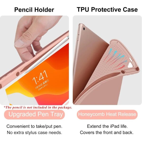 Keyboard Case for iPad 9th/8th/7th Gen 10.2 inch, iPad Air 3rd, Pro 10.5 - Colorful Backlite Keyboard, 360 Rotatable Detachable Magnetic Protective Cover, Pencil Holder, Auto Sleep/Wake