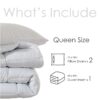 Queen Size 3-Piece All-Season Down Alternative Comforter Set Deep Black | Comforter + Pillow Cases Bedding Set | Hotel Grade Bed in a Bag by