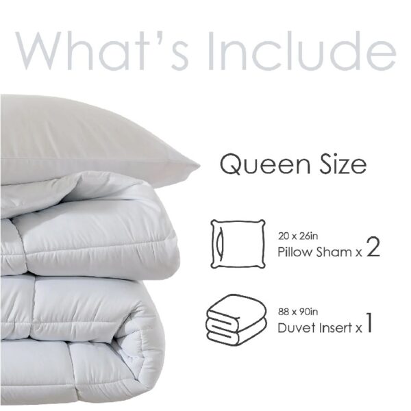 Queen Size 3-Piece All-Season Down Alternative Comforter Set Deep Black | Comforter + Pillow Cases Bedding Set | Hotel Grade Bed in a Bag by
