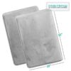 Nestl Set of 3 Absorbent Memory Foam Bath Mat Bathroom Rugs, Gray, Large 20