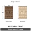 Outdoor Rug 6'x9' Waterproof Patio Rug Reversible Indoor Outdoor Rug Lightweight Plastic Straw Rug for RV Camping Deck Balcony Boho Porch Decor Dark Grey and White