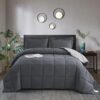 Light Weight Down Alternative Comforter Set, Queen, Green, Reversible
