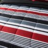 7 Piece Reversible Bed in a Bag Comforter Set with Sheets, Black, Queen