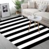 Outdoor Rugs 3 x 5ft Washable Black and White Cotton Entrance Mat Patio Front Porch Decor Area Rug