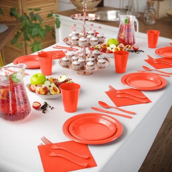 Exquisite 350 Piece Easter Plastic Disposable Party Plates & Dinnerware Combo Set