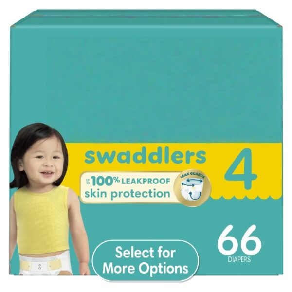 Swaddlers Diapers, Size 4, 66 Count (Select for More Options)
