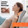 Boriwat Back and Neck Massager with Heat, 3D Deep Tissue Kneading, Shiatsu Back Massage Pillow for Mom Dad