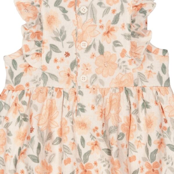 By Gerber Baby Girl Bubble Romper with Flutter Sleeves, Sizes 0/3 Months - 24 Months