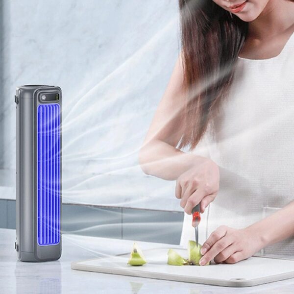 Briza Air Cooler,  Air Conditioner, , Enjoy Fast, Natural Cooling, Quiet Portable Air Conditioner, Three Wind Speeds, Rechargeable, Suitable for Bedroom, Office (Gray)