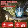 24V Black Electric Weed Eater Lawn Edger Cordless Grass String Trimmer Cutter + 2 Batteries & 3 Types Blades