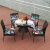Outdoor Patio Cushion, Rocking Chair Cushion Set, Tufted Pads, Set of Upper and Lower with Ties Pack of 2 (2 Sets) - Back 21