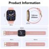 Smart Watch for Android and iPhone,  Answer/Make Call Smartwatch for Men Women Waterproof, 23 Sport Modes, Fitness Activity Tracker, Pink
