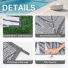 6'x9' Outdoor Rugs Patio Waterproof Outside Mat Reversible Plastic Camping Carpet,Black & Grey