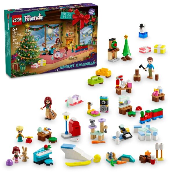Friends 2024 Advent Calendar, Christmas Toy for Kids, 5 Characters & 3 Animals Included, 42637