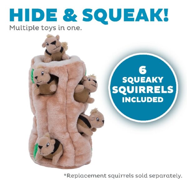 Hound Hide A Squirrel Plush Dog Toy Puzzle, XL