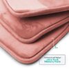 Nestl Set of 3 Absorbent Memory Foam Bath Mat Bathroom Rugs, Gray, Large 20