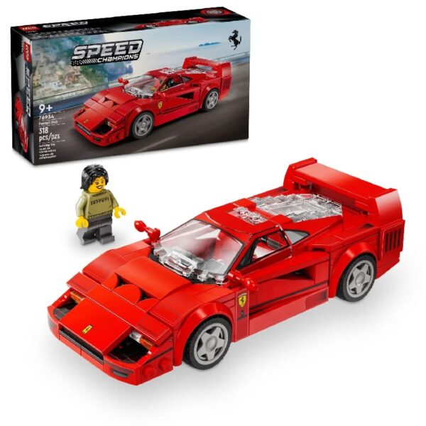 Speed Champions Ferrari F40 Supercar, Toy Car Model Building Set, Ferrari Gift Idea, 76934