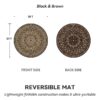 Outdoor Rug 6'x9' Waterproof Patio Rug Reversible Indoor Outdoor Rug Lightweight Plastic Straw Rug for RV Camping Deck Balcony Boho Porch Decor Dark Grey and White