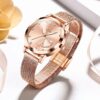Women Watch Fashion Rose Gold Diamond Analog Quartz Female Watch for Women Luxury Dress Ladies Stainless Steel Luminous Waterproof Date Wrist Watches Green Dial