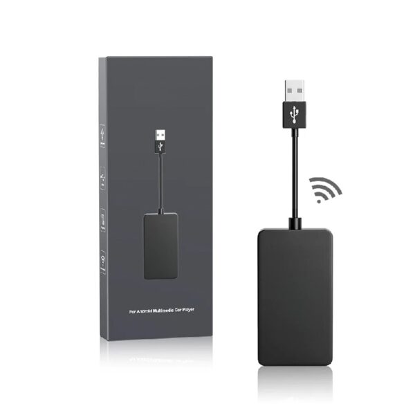 Wireless Apple CarPlay and Wireless Android Auto 2 in 1 Dongle for Android Car Radio with Android 4.4.2 or Above, Built-in Autokit APK Wired Screen Mirroring FOTA Upgrade