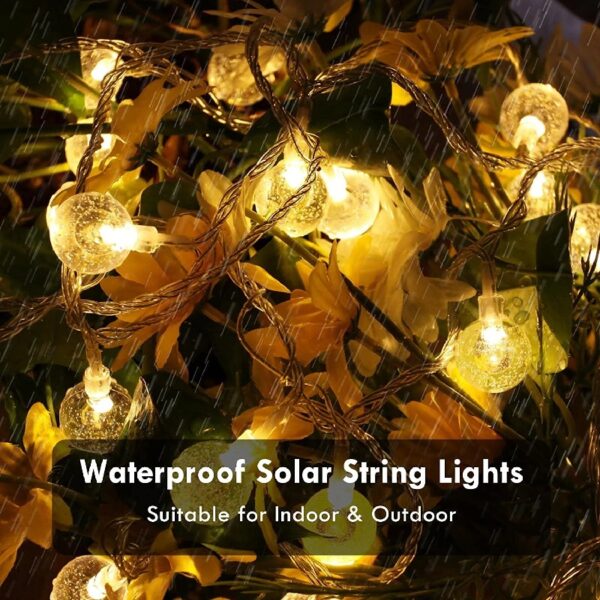 GooingTop 2Pack Outdoor String Lights, Each 37.5Ft 100LED Hanging Patio Lights with 8 Lighting Modes, Auto On/Off for Garden Patio Yard Decor, Warm White