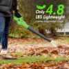 Cordless Leaf Blower, 6-Speed 140MPH 140CFM Leaf Blower, 3AH Battery, Green