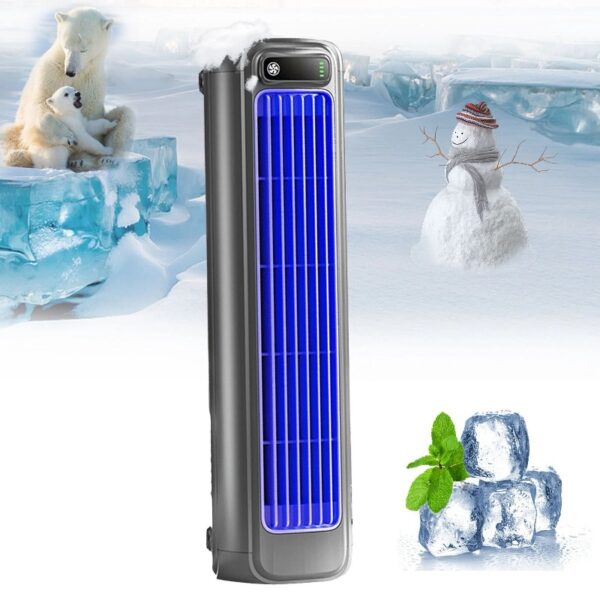 Portable Wall Mounted Airs Conditioners, No Drilling Kitchen Wall Air Conditioner Fan, 2025 New Plug in Air Conditioner, Wall Mounted Fan, for Kitchen, Bedroom, Office (Blue)