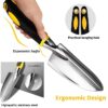 Garden Tools Set 5 Piece Floral Heavy Duty Gardening Tools with Pruning Shears / Hand Trowel / Transplanter / Hand Rake / Gardening Gloves, Delicate Garden Gift