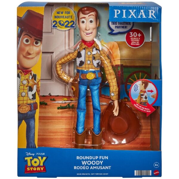 Disney and Pixar Toy Story Roundup Fun Woody Large Talking Figure, 12 inch Collectible