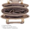 Women Satchel Handbags Top Handle Purse Medium Tote Bag Vegan Leather Shoulder Bag