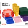 Exquisite 350 Piece Easter Plastic Disposable Party Plates & Dinnerware Combo Set