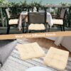 2 PCS 21'' x 21'' Patio Chair Seat Cushion Pads Indoor/Outdoor Turquoise