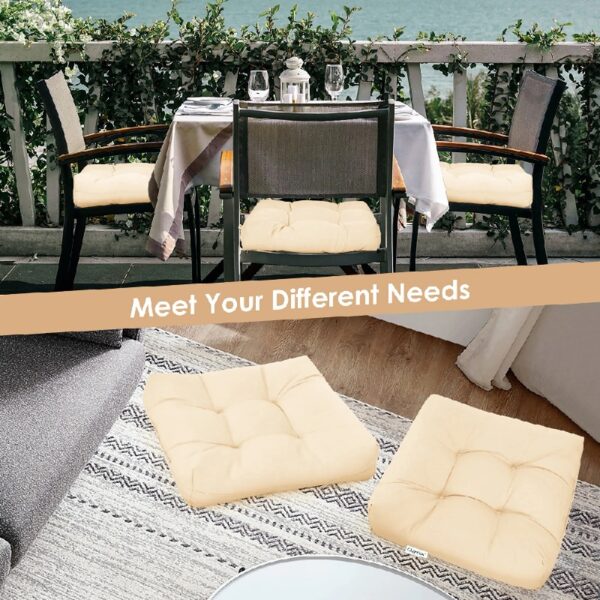 2 PCS 21'' x 21'' Patio Chair Seat Cushion Pads Indoor/Outdoor Turquoise
