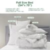 Dorm Bedding Twin Comforter Set - 5 Pieces Pintuck Bed in A Bag with Comforters, Sheets, Pillowcases & Shams