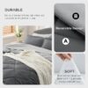 Light Purple Queen Comforter Set - 7 Pieces Reversible Queen Bed in a Bag, Queen Bed Set Light Purple and Grey with Comforters, Sheets, Pillowcases & Shams
