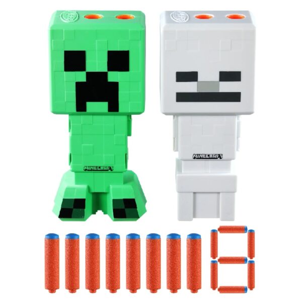 Minecraft Creeper & Skeleton Mob 2-Blaster Pack, 8  N1 Darts, Use Only with  N Series